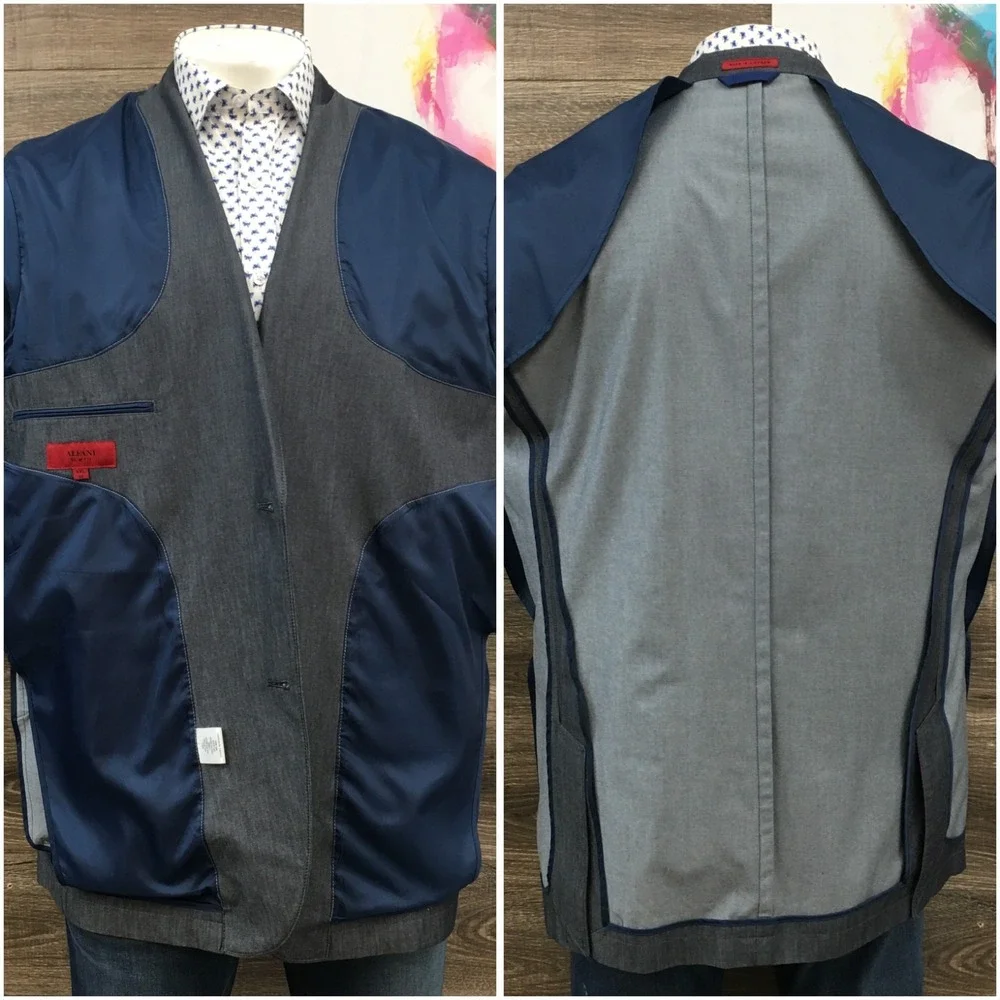 NEW! ALFANI Mens Cotton Blazer‎ Sport Coat Casual Jacket Size 2XL Light Suit
